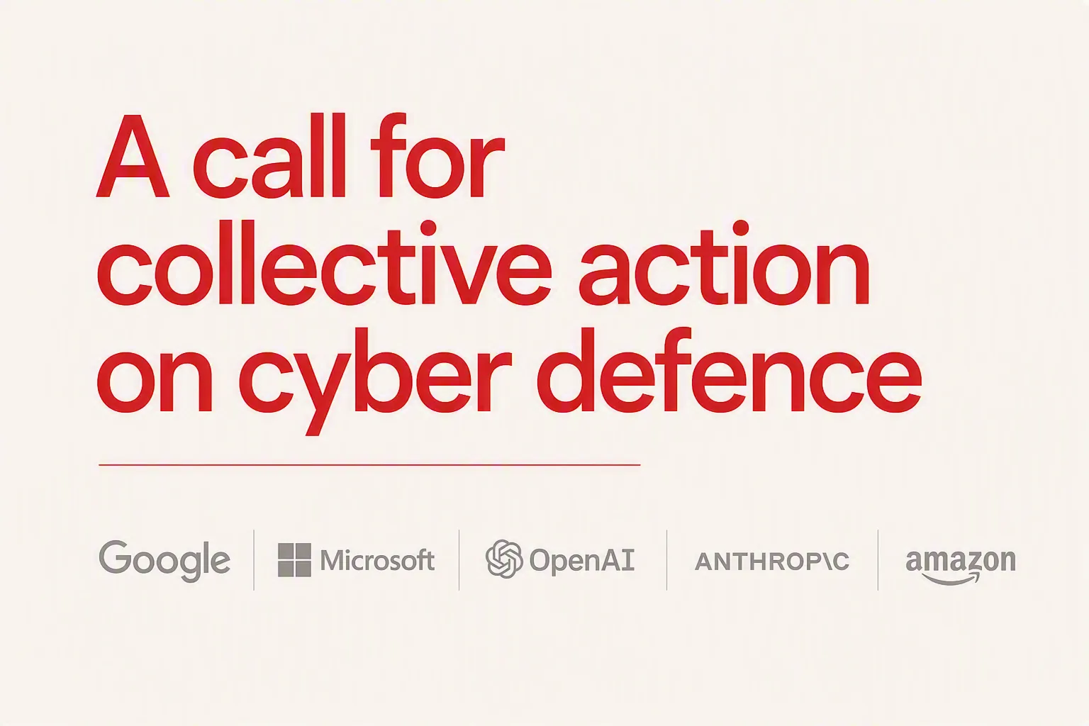 A call for collective action on cyber defence