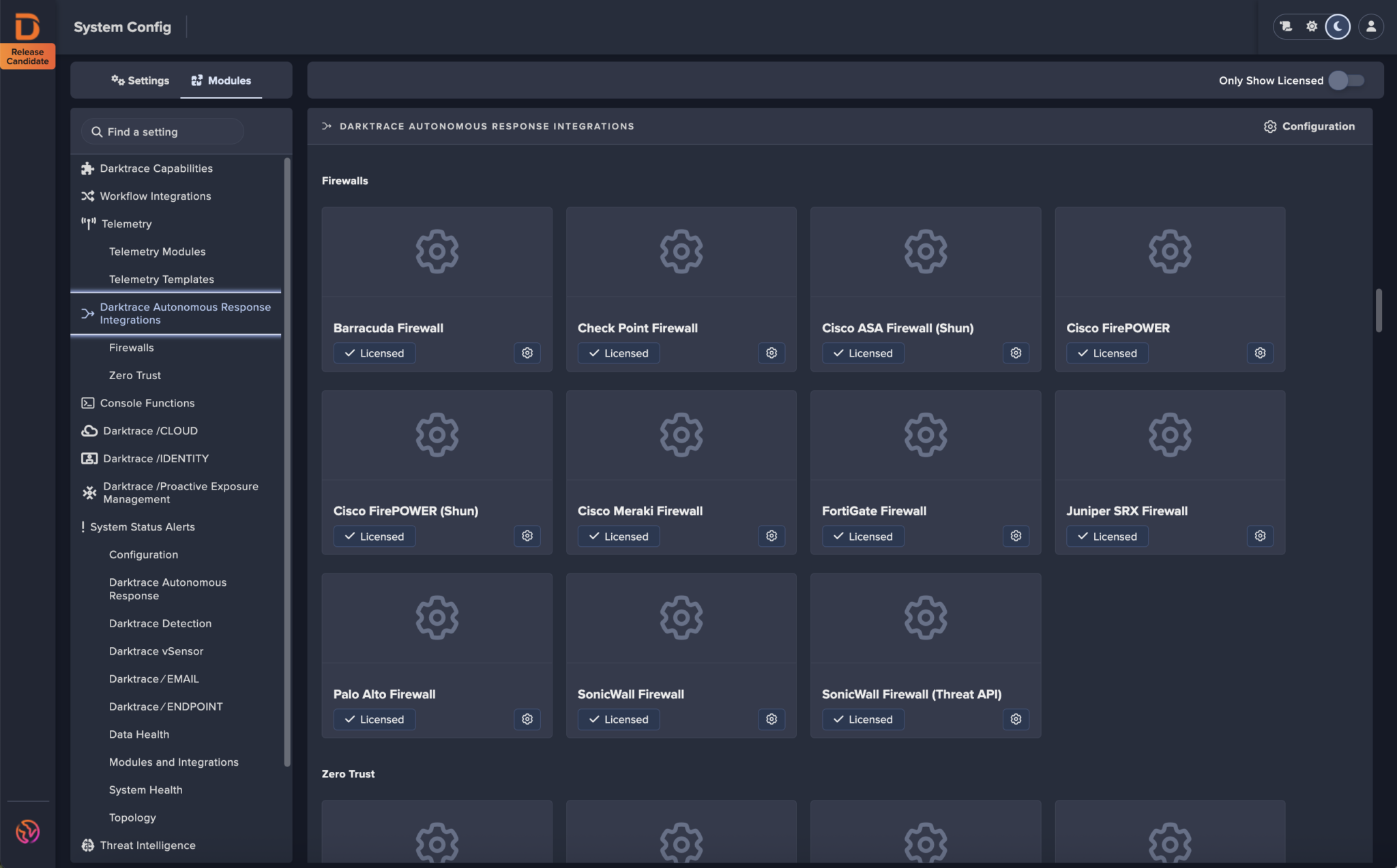 Figure 3: Unified Darktrace UI – Standardised layouts that reduce analyst friction across modules.